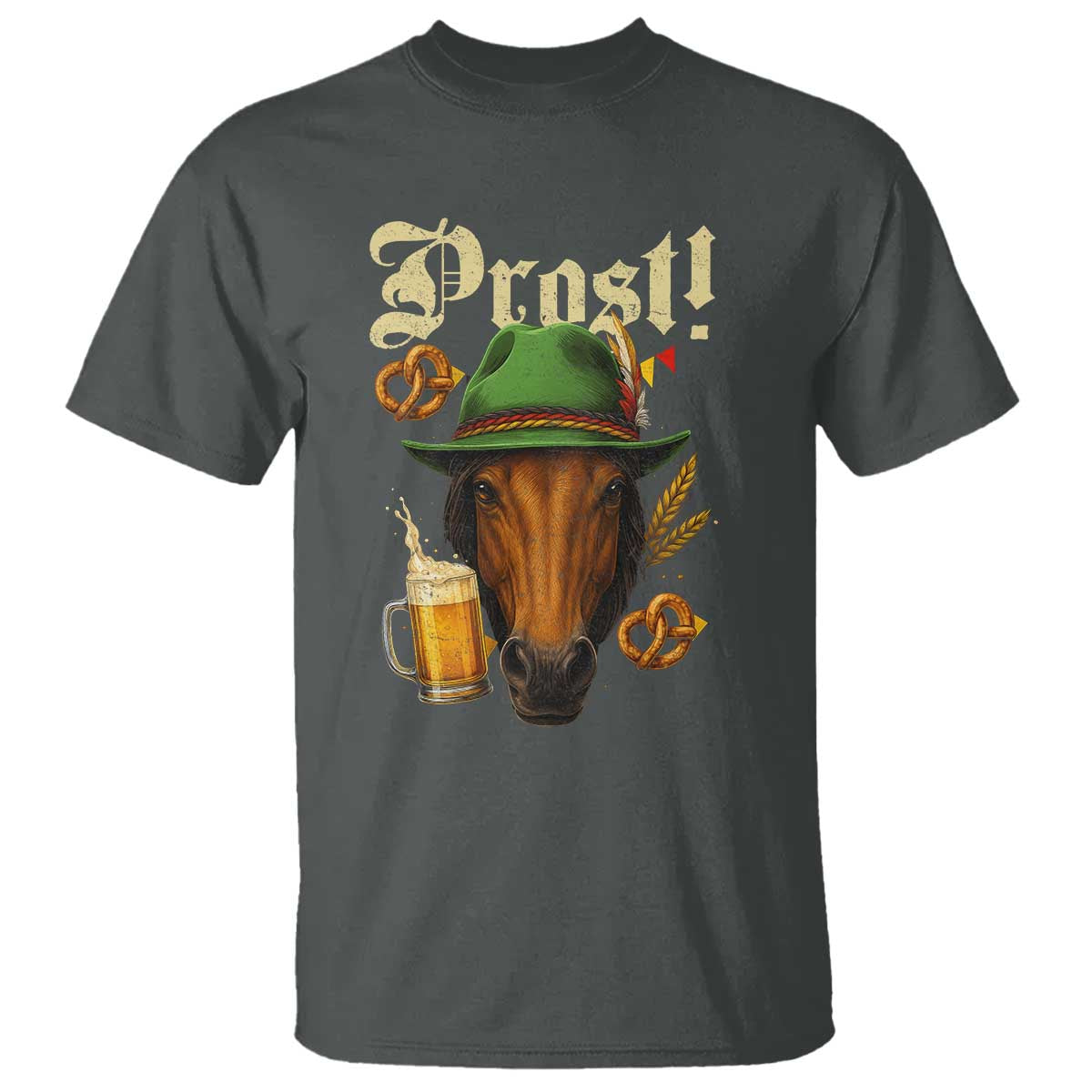 Oktoberfest Horse T Shirt German Octoberfest Beer Prost Drinking - Wonder Print Shop
