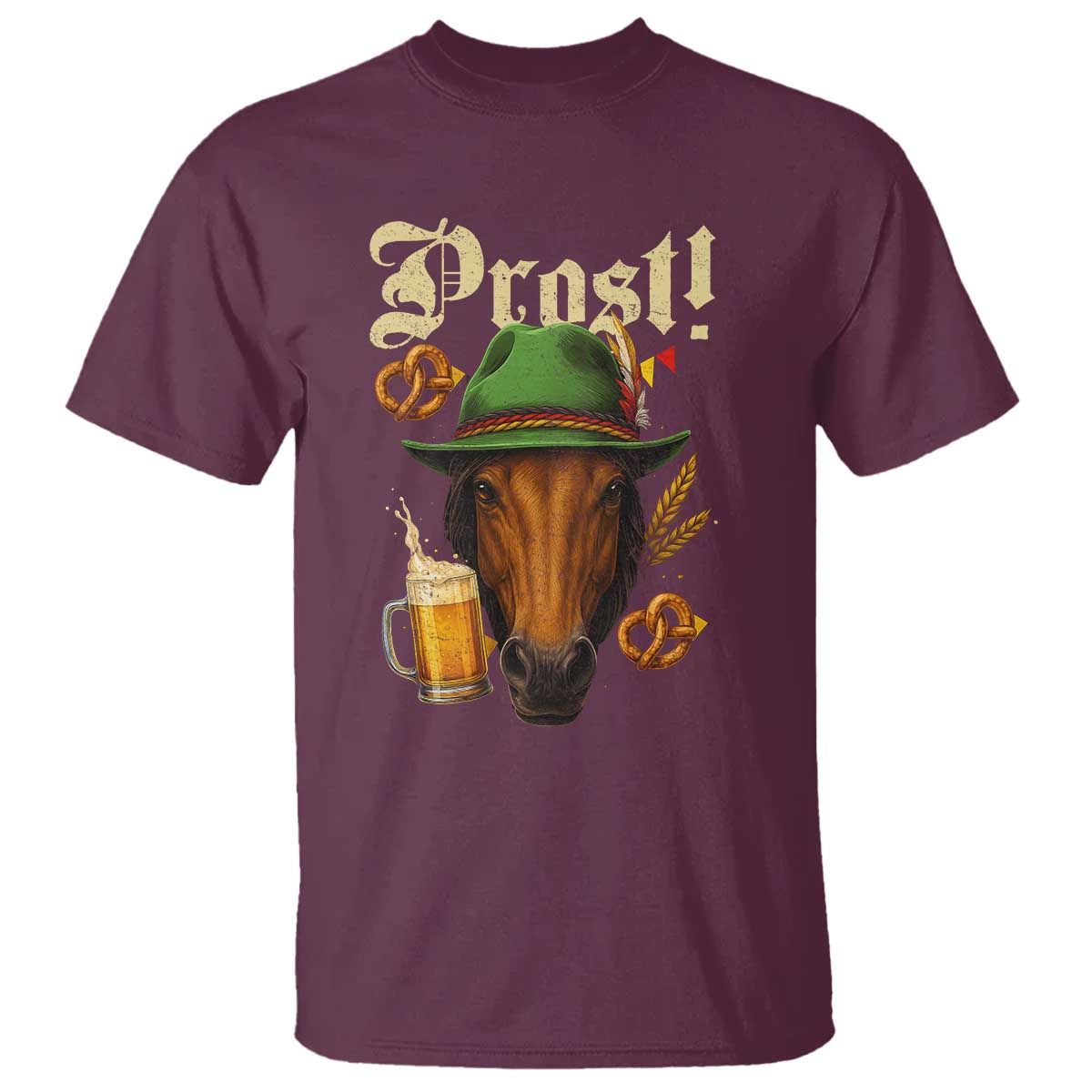Oktoberfest Horse T Shirt German Octoberfest Beer Prost Drinking - Wonder Print Shop