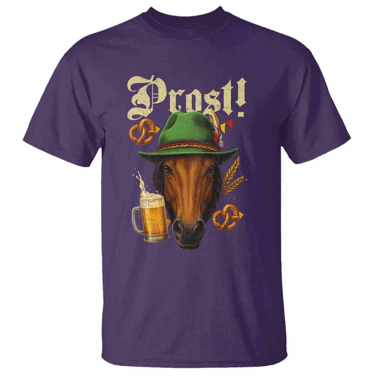Oktoberfest Horse T Shirt German Octoberfest Beer Prost Drinking - Wonder Print Shop