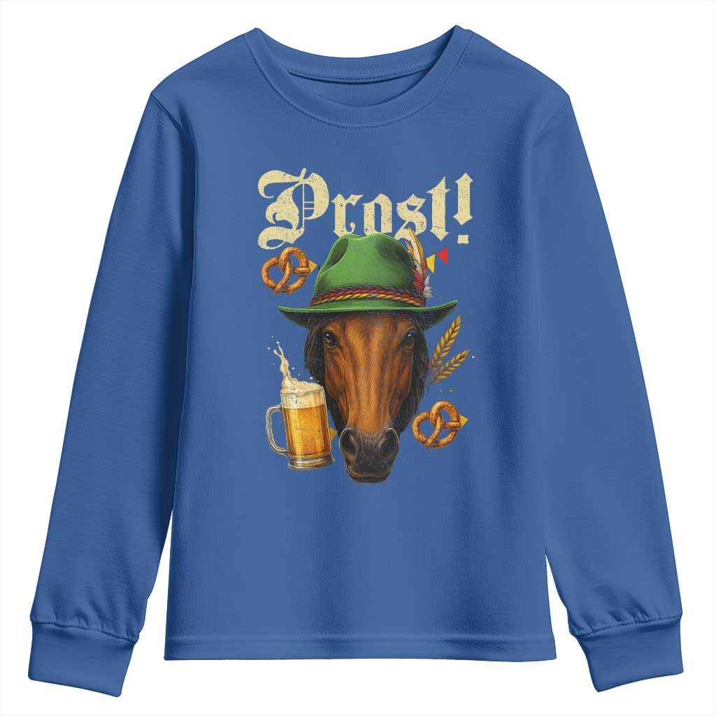 Oktoberfest Horse Youth Sweatshirt German Octoberfest Beer Prost Drinking - Wonder Print Shop