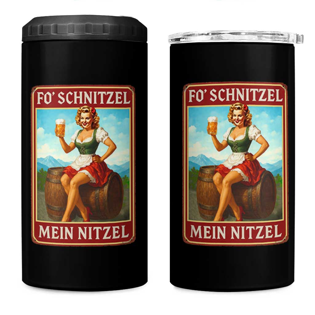 Funny Oktoberfest 4 in 1 Can Cooler Tumbler German Octoberfest Matching Drinking Beer Pun Up Girl - Wonder Print Shop