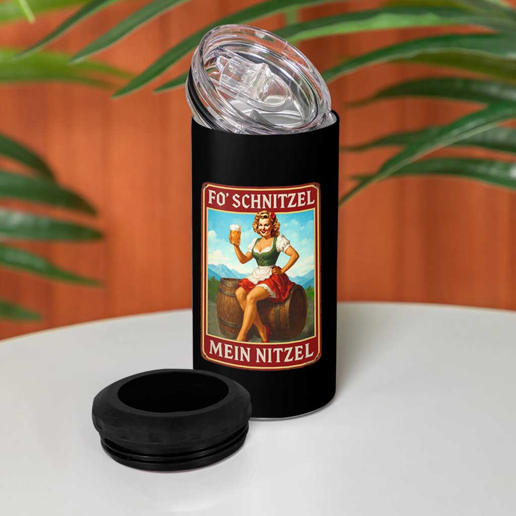 Funny Oktoberfest 4 in 1 Can Cooler Tumbler German Octoberfest Matching Drinking Beer Pun Up Girl - Wonder Print Shop