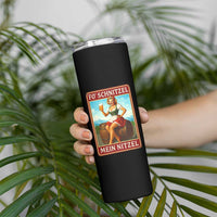 Funny Oktoberfest Skinny Tumbler German Octoberfest Matching Drinking Beer Pun Up Girl - Wonder Print Shop