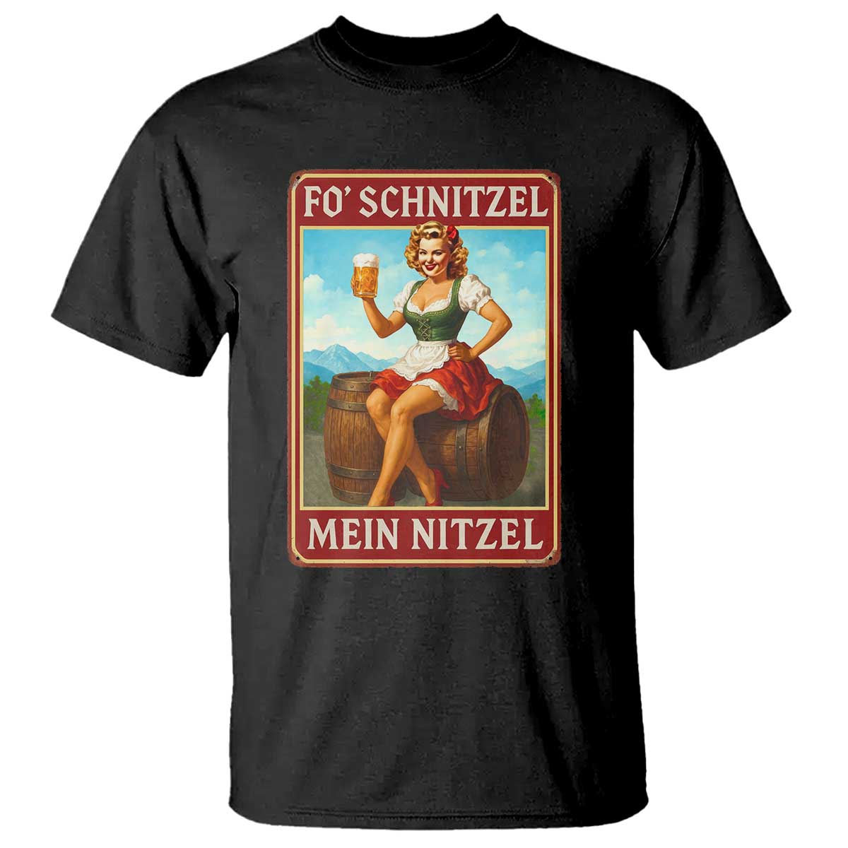 Funny Oktoberfest T Shirt German Octoberfest Matching Drinking Beer Pun Up Girl - Wonder Print Shop