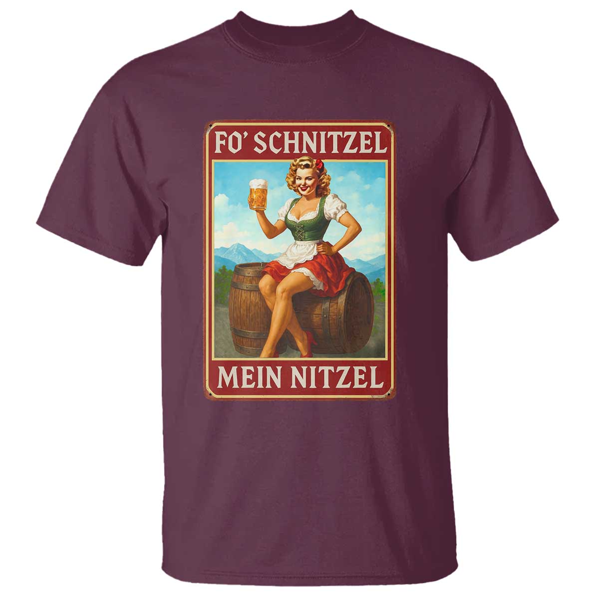 Funny Oktoberfest T Shirt German Octoberfest Matching Drinking Beer Pun Up Girl - Wonder Print Shop