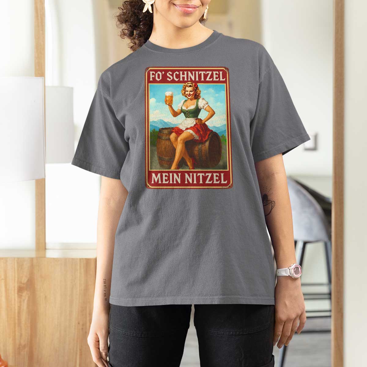 Funny Oktoberfest T Shirt For Women German Octoberfest Matching Drinking Beer Pun Up Girl - Wonder Print Shop