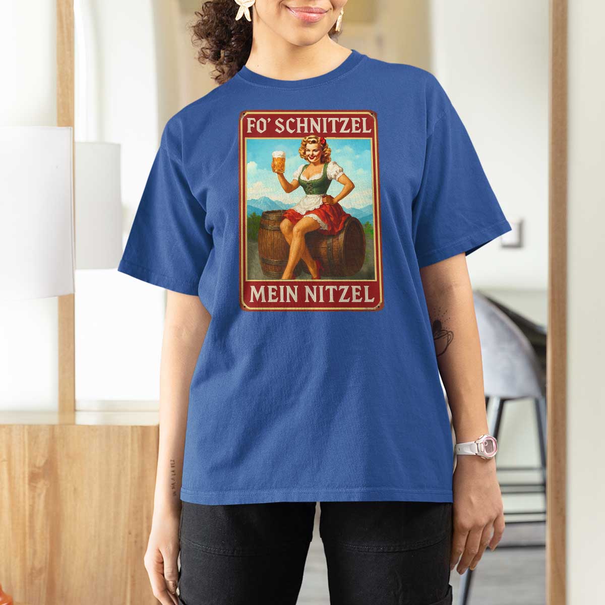 Funny Oktoberfest T Shirt For Women German Octoberfest Matching Drinking Beer Pun Up Girl - Wonder Print Shop