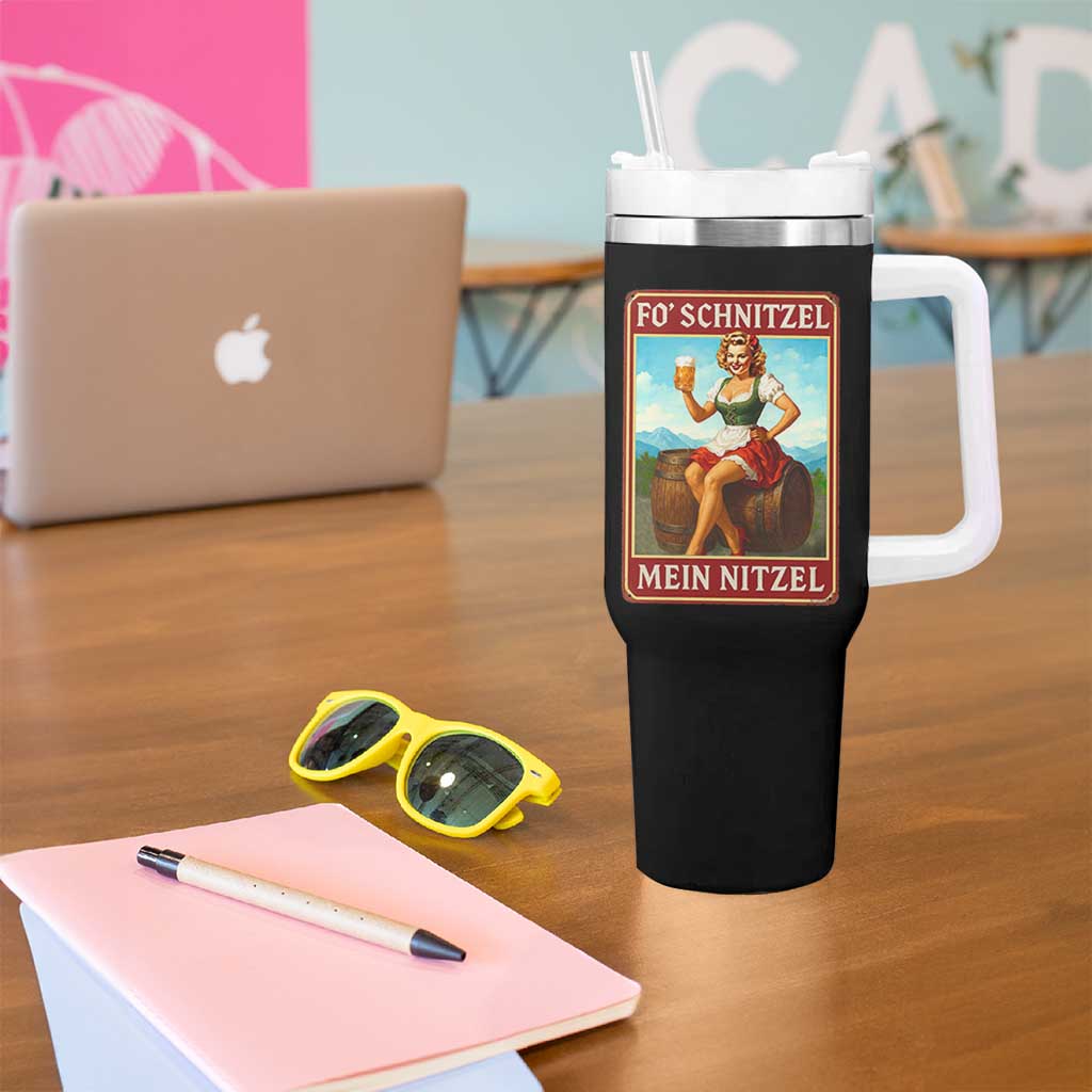 Funny Oktoberfest Tumbler With Handle German Octoberfest Matching Drinking Beer Pun Up Girl - Wonder Print Shop
