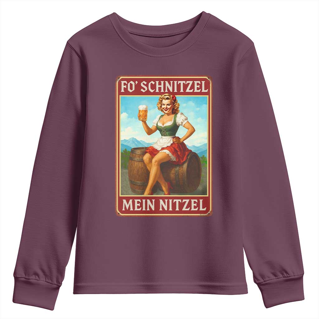 Funny Oktoberfest Youth Sweatshirt German Octoberfest Matching Drinking Beer Pun Up Girl - Wonder Print Shop