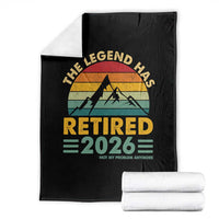 Retired 2026 Not My Problem Anymore Throw Blanket Vintage Retirement Gift
