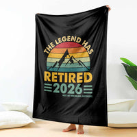 Retired 2026 Not My Problem Anymore Throw Blanket Vintage Retirement Gift