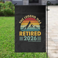 Retired 2026 Not My Problem Anymore Garden Flag Vintage Retirement Gift
