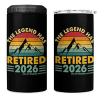 Retired 2026 Not My Problem Anymore 4 in 1 Can Cooler Tumbler Vintage Retirement Gift