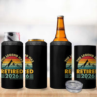 Retired 2026 Not My Problem Anymore 4 in 1 Can Cooler Tumbler Vintage Retirement Gift