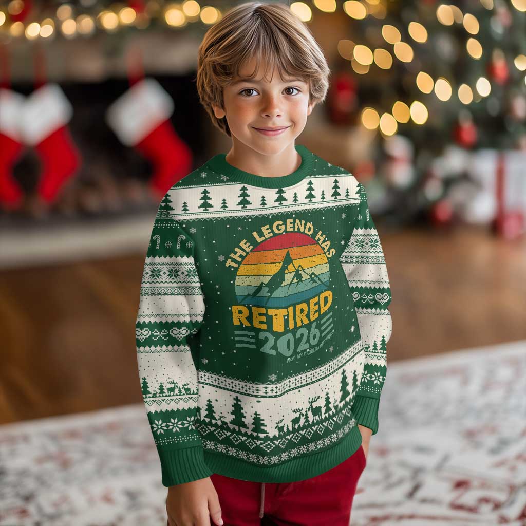 Retired 2026 Not My Problem Anymore Ugly Christmas Sweater Vintage Retirement Gift