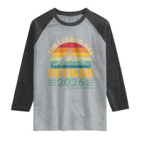 Retired 2026 Not My Problem Anymore Raglan Shirt Vintage Retirement Gift