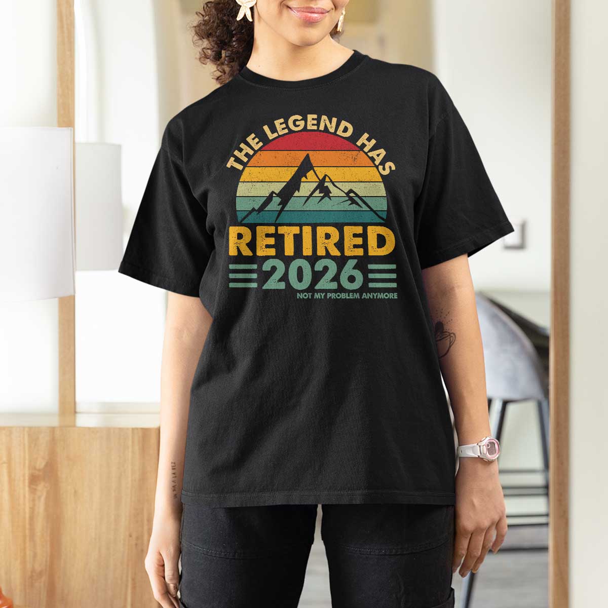 Retired 2026 Not My Problem Anymore T Shirt For Women Vintage Retirement Gift