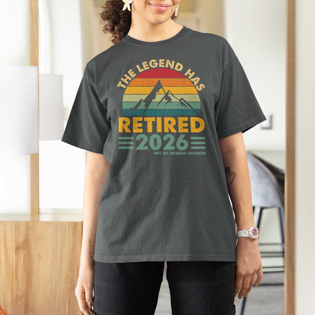 Retired 2026 Not My Problem Anymore T Shirt For Women Vintage Retirement Gift