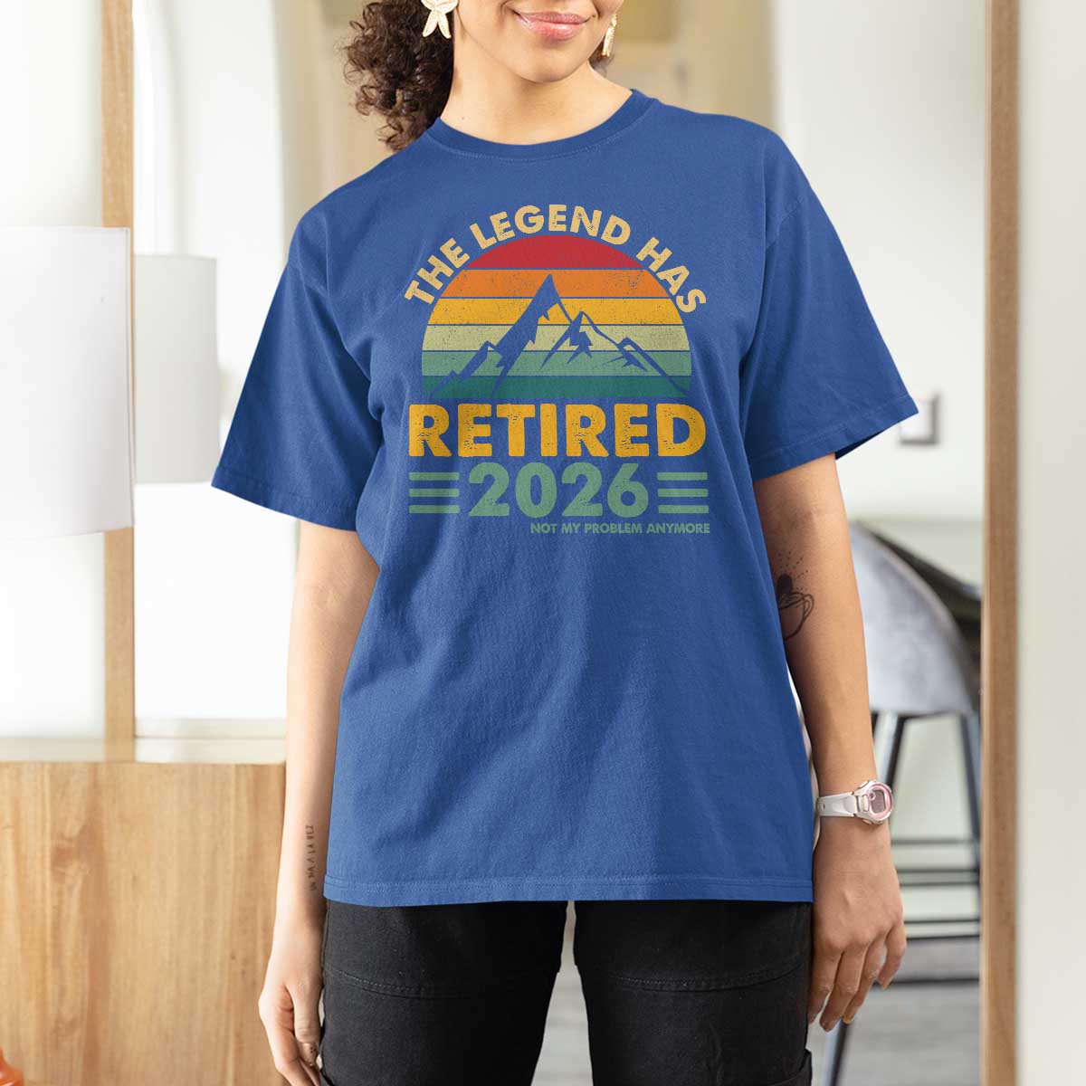Retired 2026 Not My Problem Anymore T Shirt For Women Vintage Retirement Gift