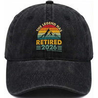 Retired 2026 Not My Problem Anymore Washed Cotton Baseball Cap Vintage Retirement Gift