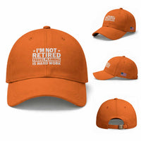Im Not Retired Travel Planning Is Hard Work Baseball Cap Funny Vacation Retirement Gift