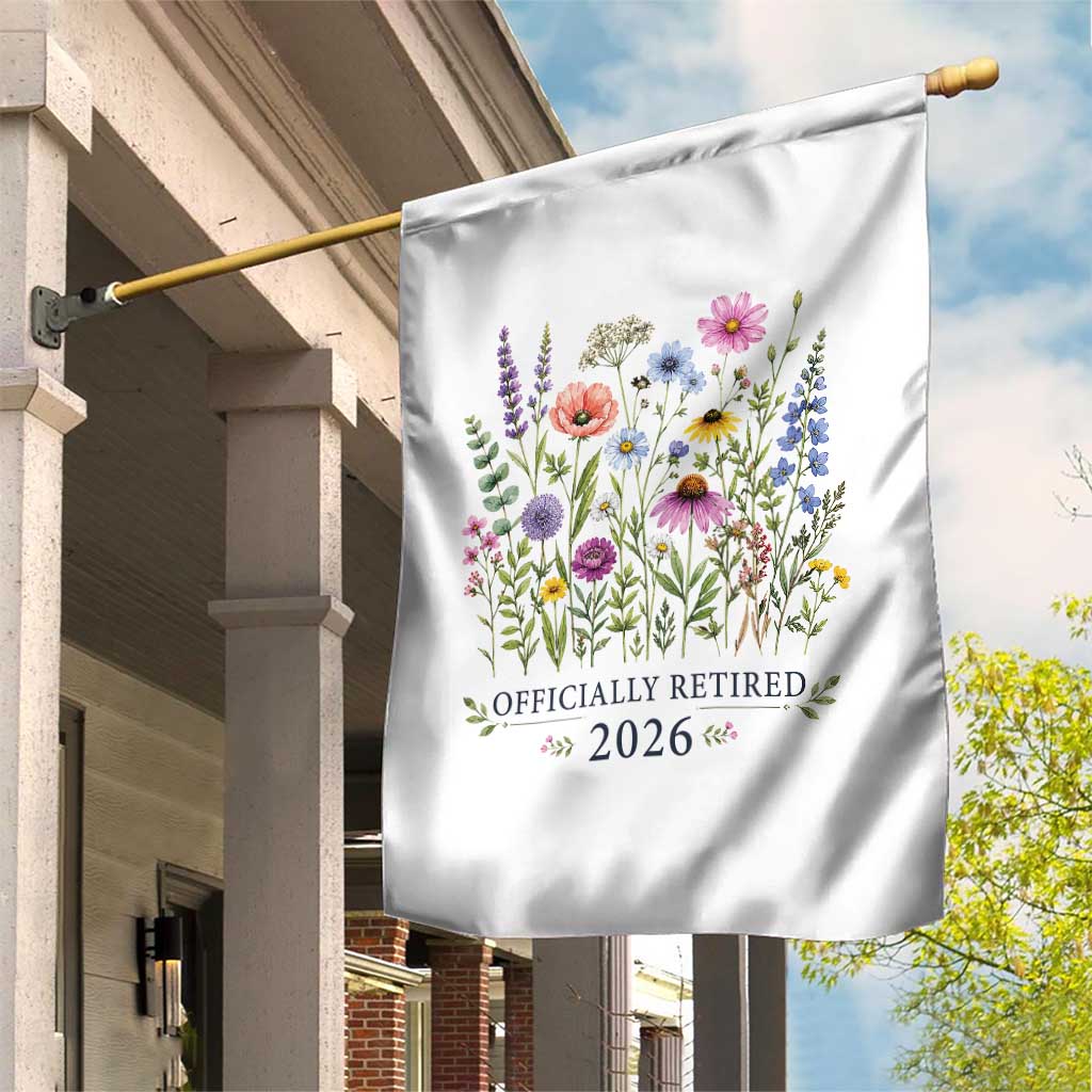 Officially Retired 2026 Wildflowers Botanical Floral Graphic Garden Flag