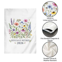 Officially Retired 2026 Wildflowers Botanical Floral Graphic Garden Flag