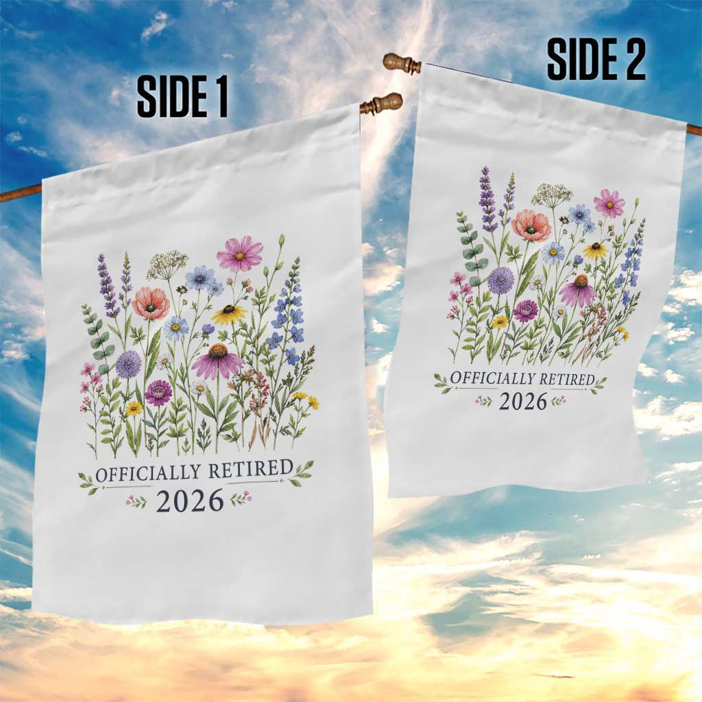 Officially Retired 2026 Wildflowers Botanical Floral Graphic Garden Flag