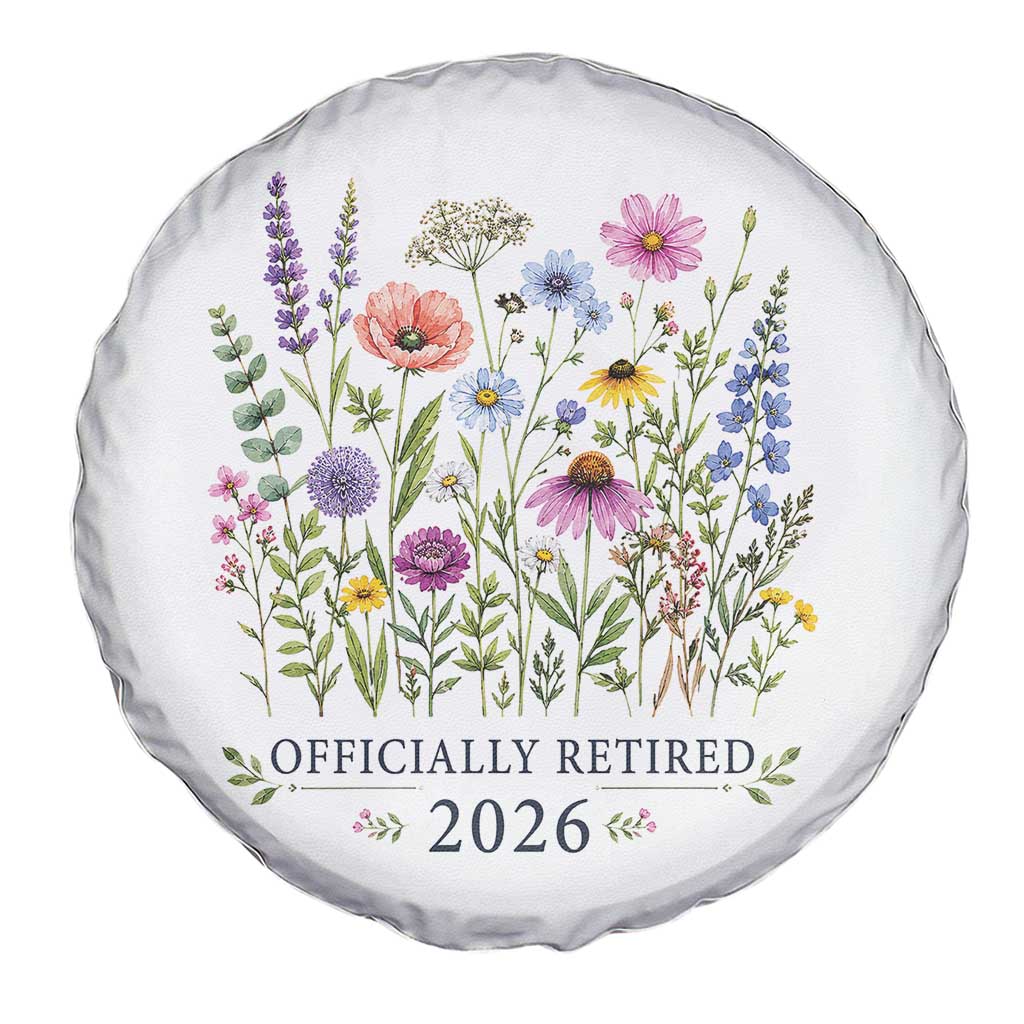 Officially Retired 2026 Wildflowers Botanical Floral Graphic Spare Tire Cover