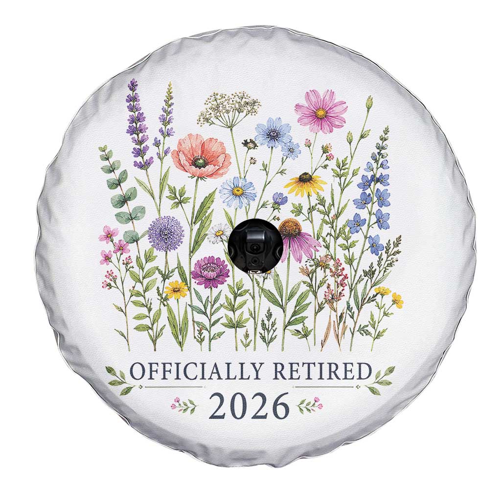 Officially Retired 2026 Wildflowers Botanical Floral Graphic Spare Tire Cover