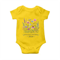 Officially Retired 2026 Wildflowers Botanical Floral Graphic Baby Onesie