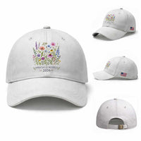 Officially Retired 2026 Wildflowers Botanical Floral Graphic Baseball Cap
