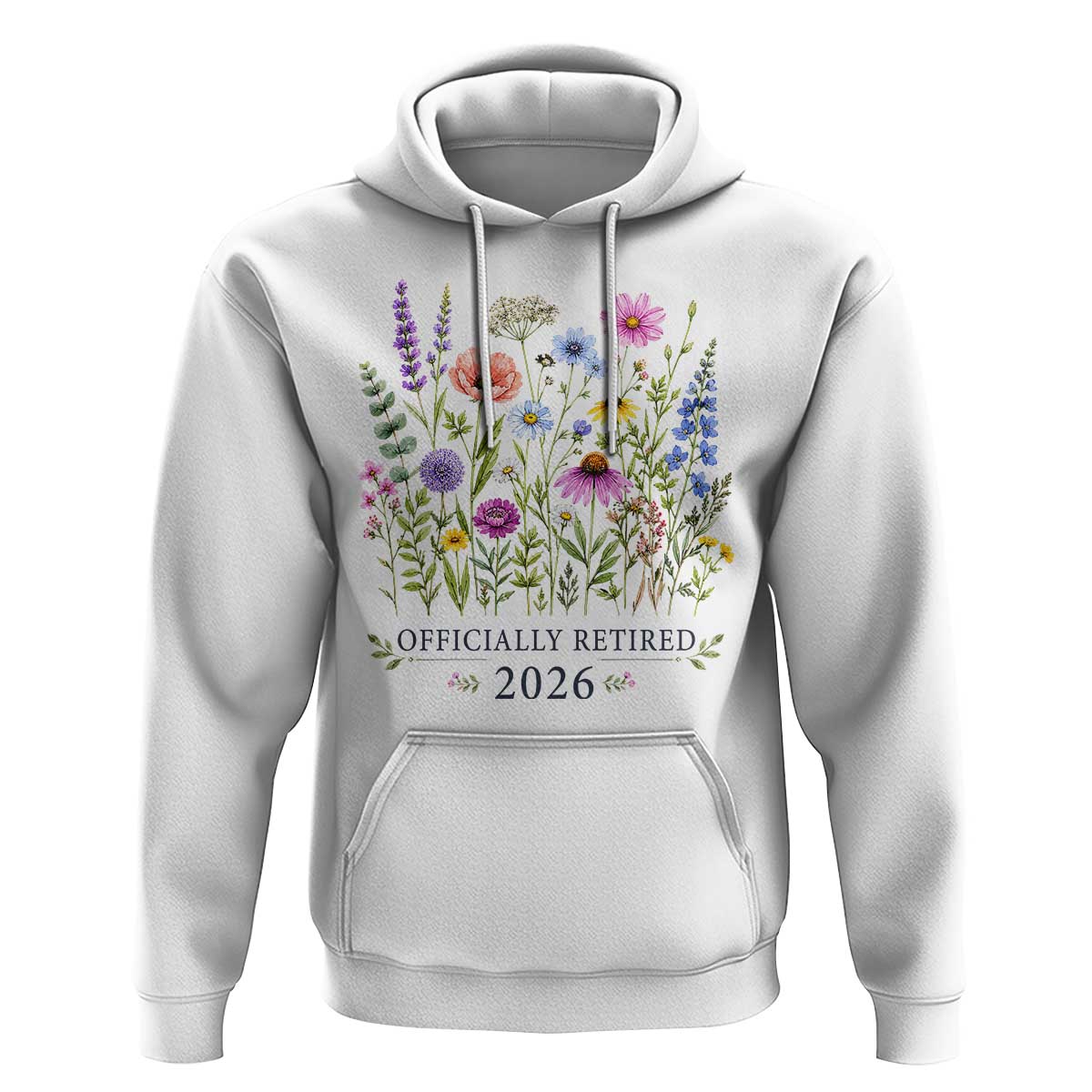 Officially Retired 2026 Wildflowers Botanical Floral Graphic Hoodie