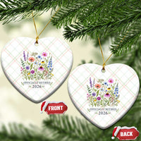Officially Retired 2026 Wildflowers Botanical Floral Graphic Ceramic Ornament