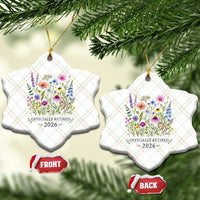 Officially Retired 2026 Wildflowers Botanical Floral Graphic Ceramic Ornament