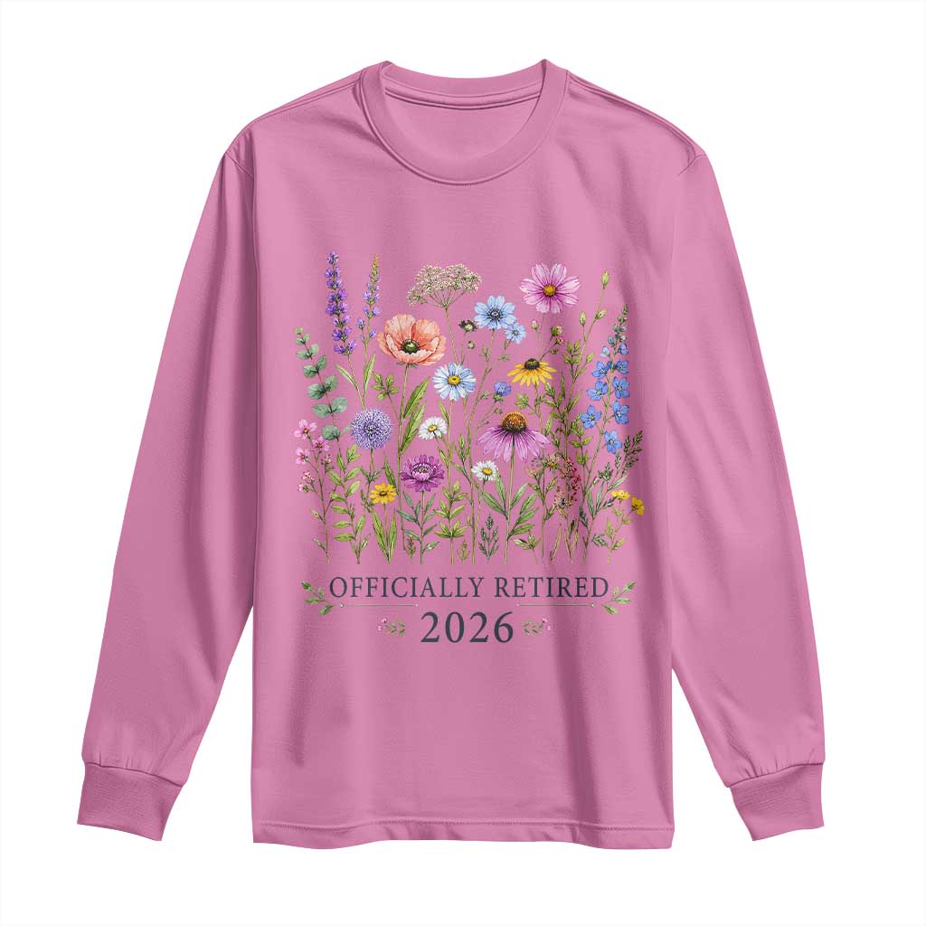 Officially Retired 2026 Wildflowers Botanical Floral Graphic Long Sleeve Shirt