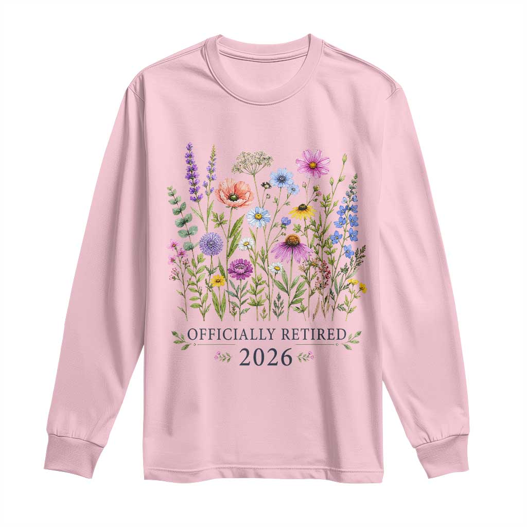 Officially Retired 2026 Wildflowers Botanical Floral Graphic Long Sleeve Shirt