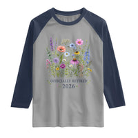 Officially Retired 2026 Wildflowers Botanical Floral Graphic Raglan Shirt