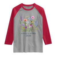 Officially Retired 2026 Wildflowers Botanical Floral Graphic Raglan Shirt