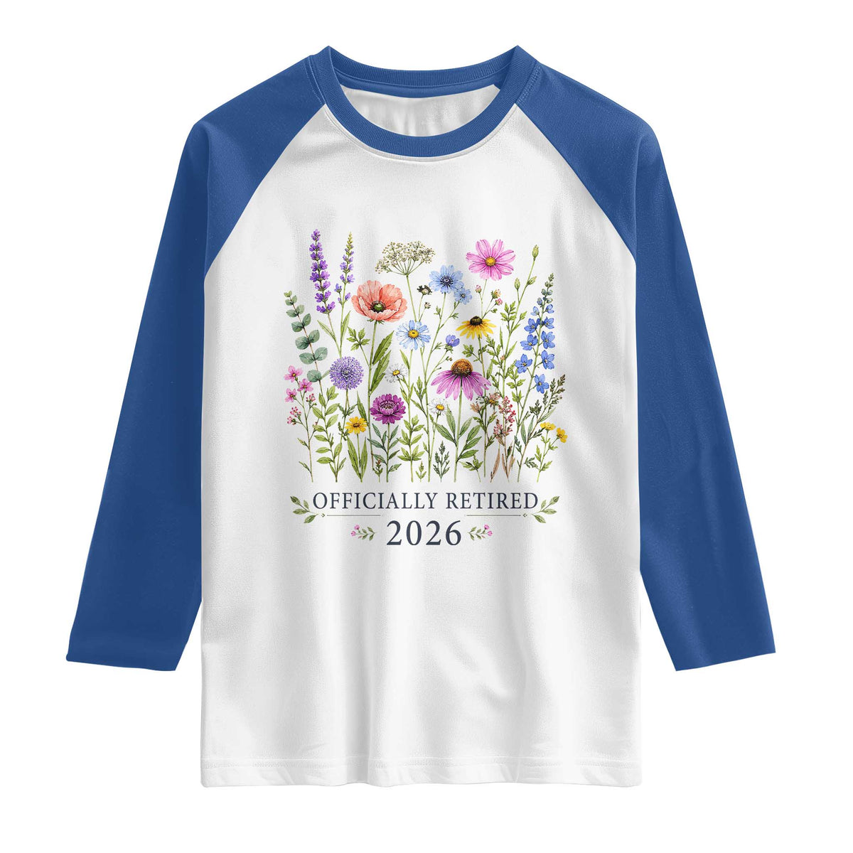 Officially Retired 2026 Wildflowers Botanical Floral Graphic Raglan Shirt
