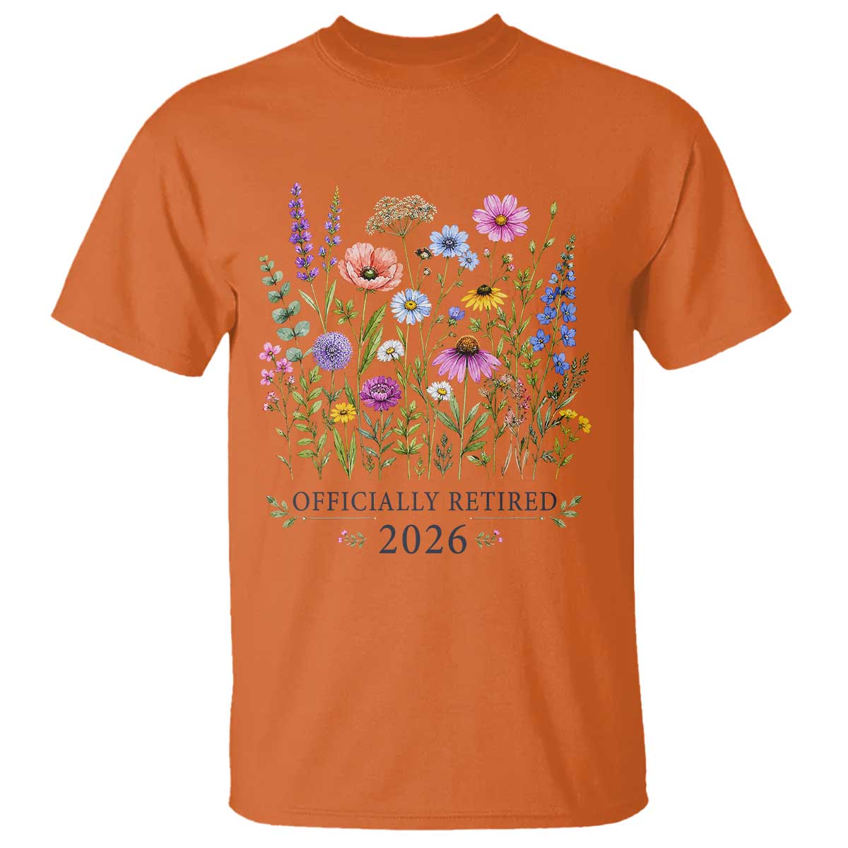 Officially Retired 2026 Wildflowers Botanical Floral Graphic T Shirt