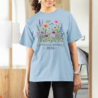 Officially Retired 2026 Wildflowers Botanical Floral Graphic T Shirt For Women