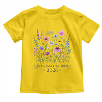 Officially Retired 2026 Wildflowers Botanical Floral Graphic Toddler T Shirt