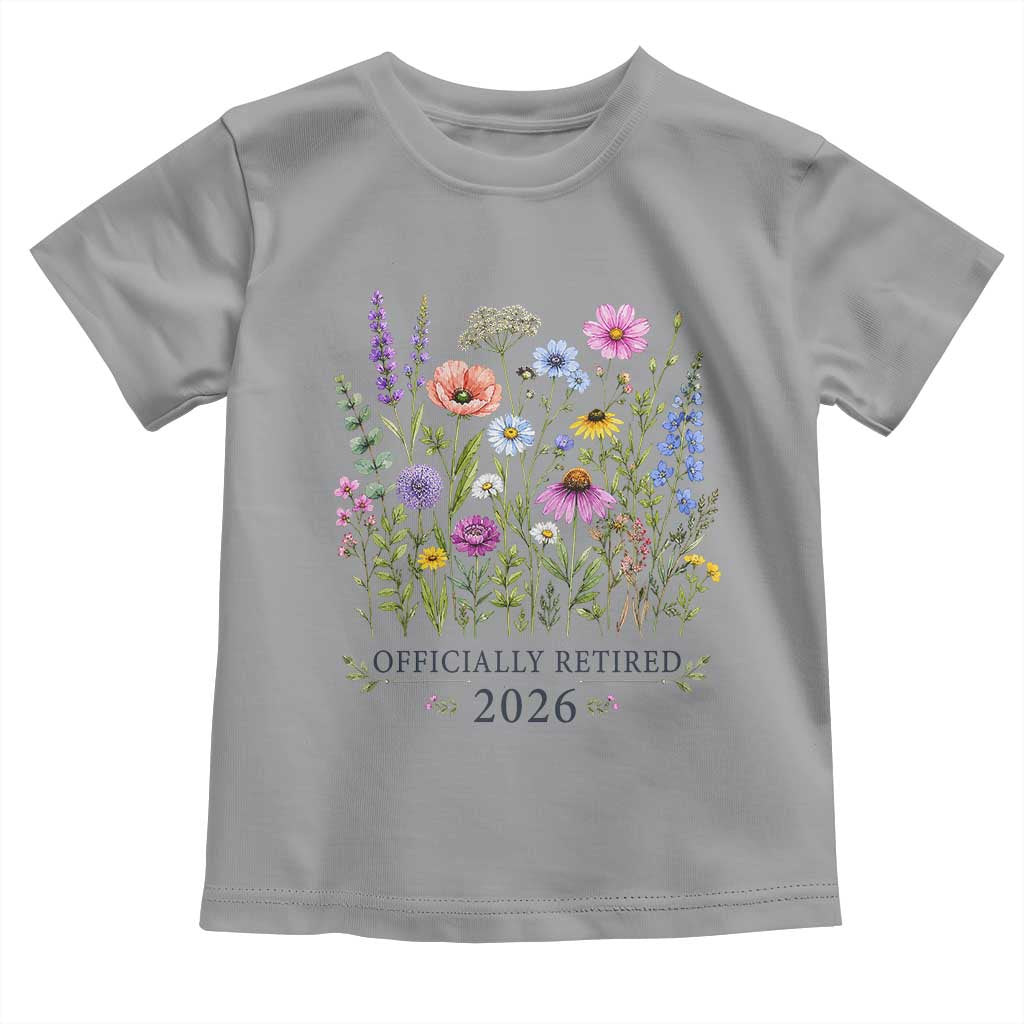 Officially Retired 2026 Wildflowers Botanical Floral Graphic Toddler T Shirt