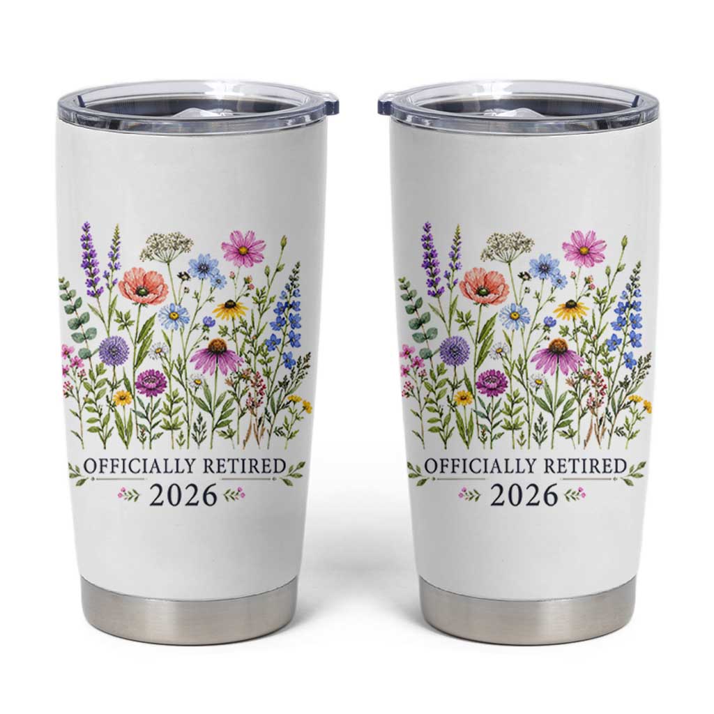Officially Retired 2026 Wildflowers Botanical Floral Graphic Tumbler Cup
