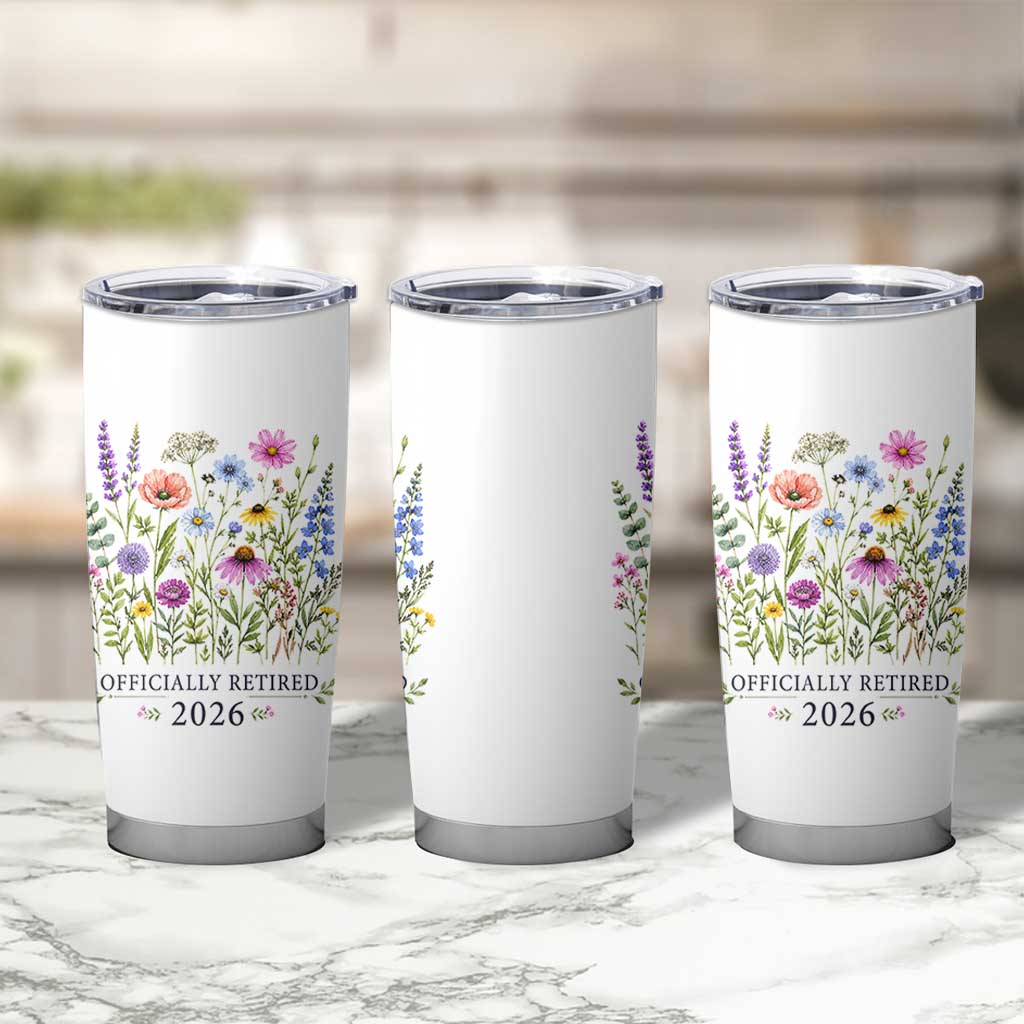 Officially Retired 2026 Wildflowers Botanical Floral Graphic Tumbler Cup