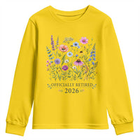 Officially Retired 2026 Wildflowers Botanical Floral Graphic Youth Sweatshirt