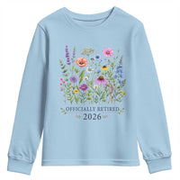 Officially Retired 2026 Wildflowers Botanical Floral Graphic Youth Sweatshirt