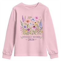 Officially Retired 2026 Wildflowers Botanical Floral Graphic Youth Sweatshirt