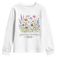 Officially Retired 2026 Wildflowers Botanical Floral Graphic Youth Sweatshirt